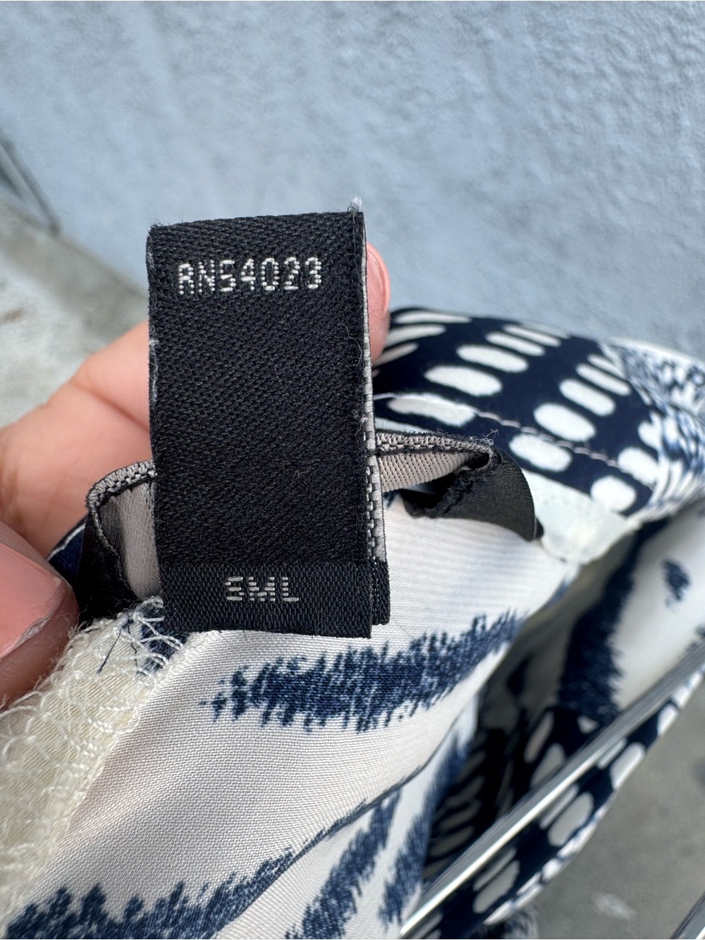 Banana Republic Zebra Print Wide Leg Palazzo Pants Blue Navy & Black - Size S - Picture 11 of 13